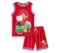 (11-12 Years) Sonic the Hedgehog 2 Piece Basketball Set (Boys Red)