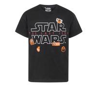 Short Sleeved T-Shirt Star Wars Black 11-12 Years