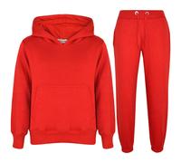 (11-12 Years) Unisex Plain Tracksuit Hooded Jog Suit Joggers