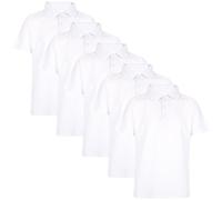 (11-12 Years, White 5 Pack) Kids Boys T Shirts Summer Soft Plain Polo