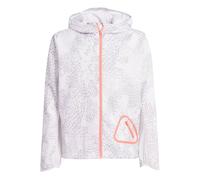 (11-12 Years, White/Light Grey Solid/Reflective) Adidas Childrens/Kids Printed Windbreaker