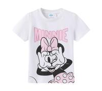 (11-12 Years, White) Minnie Mouse Girls Minnie Mouse Polyester Blend T-Shirt