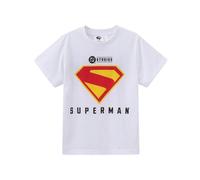 (11-12 Years, White/Red) Superman Childrens/Kids Logo T-Shirt