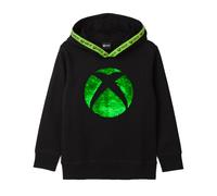 XBOX Hoodie For Boys & Girls | Kids Green Silver Game Flip Sequin Hooded Sweater | Childrens Gamers Jumper Clothing Merchandise 11-12 Years