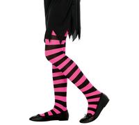 Widmann Pantyhose Striped - PINK/BLACK - 11-14yrs