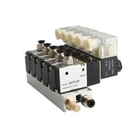 11-16F 3V210-08-NC Electromagnetic Normally Closed Solenoid Valve Block Manifold Valve Pneumatic Solenoid DC24v AC110v 220v(11 Stations)