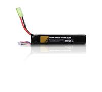 11.1V 2000mAh 30C 3S LiPo Rechargeable Battery with Mini Tamiya Connector, 22.2Wh Pack Compatible with Airsoft M4, M110, AK47, L85, MP5, Scar, M249, AUG, AEG, MP5K, M60 Model Airsoft Rifle