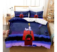 (11, 200x200cm) Snoopy Luxury Bedding Set Cute Printed Cartoon Quilt Cover Duvet Cover 3-Piece Set 1 Twin Covers