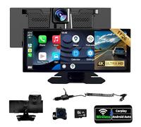 11.26" Portable Car Stereo Wireless CarPlay Android Auto 4K Dash Cam