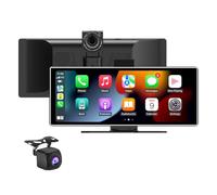11.26" Wireless CarPlay Screen for Cars, Apple CarPlay & Android Auto, Portable HD Touchscreen with 4K Dash Cam, 1080P Backup Camera, Bluetooth, Mirror Link, Voice Control