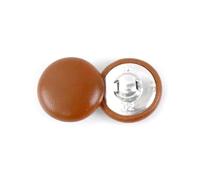 11-28mm 50pcs Leather Buttons, Round Shank Buttons for Coat, Bag and Jacket DIY Sewing,Caramel,20mm