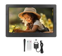11.4 Inch Digital Picture Frames 16: 9 1080p HD IPS LCD Display Photo Frame with Remote Control, Calendar, Clock, Alarm Clock, Memory, MMC Card, 32g, Advertising Machine (UK plug)