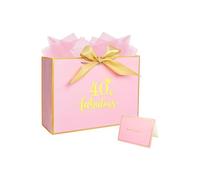 11" 40th Birthday Gift Bag with Tissue Paper 40th Gift Bag for Presents
