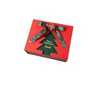 11.42inch Personalised Christmas Eve Double-door Gift Box with Text,Merry Christmas Delivery Santa Box with Lid Made Luxury for Hat Scarf Chocolates Toys Novelty Decorations (A7.87inch)