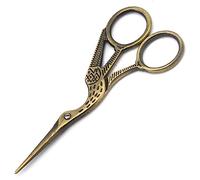 11.5 cm Stainless Steel Sharp Tip Classic Stork Scissors Crane Design Sewing Scissors DIY Tools Dressmaking Scissors (Bronze)