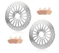 11.5" Front Brake Rotor Pads Set for Harley Davidson Touring Sportster Dyna Softail, for Road King Glide/Electra Glide/Night Train/Fat Boy/Softail Standard/Softail Deluxe/Wide Glide, 2000-2007, 2PCS