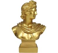 Greek Statue Apollo Sculpture Decor,Vintage Gold Simple Art, Symbol Of Good Luck And Wisdom, Decorations Applicable Home, Living Room, Bedroom, Office Desk Table Indoor,Resin Gift For Women, Friends