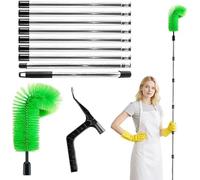 11.5Ft Gutter Cleaner Tool, 2 in 1 Telescopic Gutter Cleaning Tools