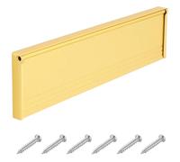 11.5in Letter Box Draught Excluder Internal, Gold letterbox with 6 Pcs Nail, Adjustable Mailbox with Air Vent, Suitable for Wooden Doors Rigid PVC Doors