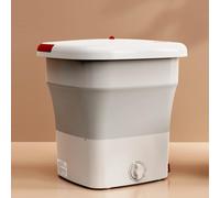 11.5L Portable Washing Machine Underwear Washing Machine Four Dimensional Pulsator Imitating Hand Washings Removable Drain Basket(Beige)