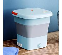 11.5L Portable Washing Machine Underwear Washing Machine Four Dimensional Pulsator Imitating Hand Washings Removable Drain Basket(Blue)