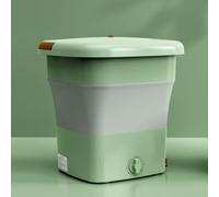 11.5L Portable Washing Machine Underwear Washing Machine Four Dimensional Pulsator Imitating Hand Washings Removable Drain Basket(Green)