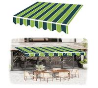 11.5x11.5 FT Manual Retractable Patio Sun Shade - Durable Polyester Canvas Cover for Doors & Windows - UV Protection, Weather Resistant, Perfect for Outdoor Spaces