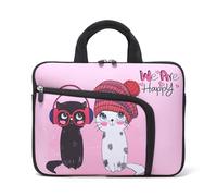 11.6" 12.2 inches Laptop Sleeve Chromebook Case Notebook Sleeves Neoprene Handle Bag for Men Women, Two Pockets Fit Apple MacBook Air Samsung Acer HP (Cute Cats)