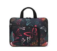 11.6" 12.2 inches Laptop Sleeve Chromebook Case Notebook Sleeves Neoprene Handle Bag for Men Women, Two Pockets Fit Apple MacBook Air Samsung Acer HP (Cute Butterfly)