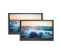 11.6/13.3 Inch 4+64G Headrest Car Monitor IPS Tablet Touch Screen 4K Multifunction Video Player Rear Seat Display FM Easy Setup For Trips(2 PCS Black 11.6)