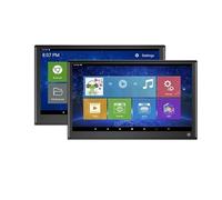 11.6/13.3 Inch 4+64G Headrest Car Monitor IPS Tablet Touch Screen 4K Multifunction Video Player Rear Seat Display FM Easy Setup For Trips(2 PCS Black 13.3)