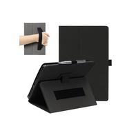 11.6" Case for Wacom One 12 Drawing Tablet, FJIASTB PU Leather Folding Cover with Pen Holder and Wrist Strap, Business Travel Portable (Black)