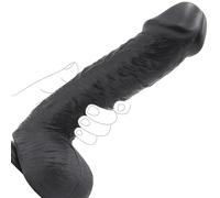 11.6 Inch Huge Realistic Dildo Black Thick Dildos with Suction Cup for Vaginal Pleasure for Women - Thick Dong - Soft Real Feeling Dongs Enhance Your Experience with XL Adult Toys