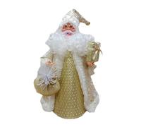 11.7" Standing Christmas Santa Figurines Red and Black Buffalo Plaid Santa Claus Xmas Figure Decoration, fo Doll S-anta Gift