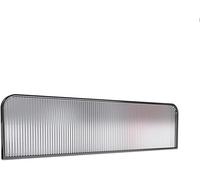 11.8" Adjustable Privacy Partition Screen - Height-Adjustable Countertop Divider for Office, Restaurant & Hotel Dining Spaces - Elegant Black 100cm Privacy Panel