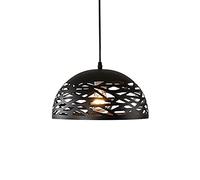 11.8” Dome Pendant Light Industrial Metal Hanging Light Fixture Adjustable Height Hanging Lamp E27 Base Vintage Cutout Chandelier for Kitchen Island,bedroom, Porch, Garage, Coffee