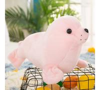 11.8 inch /30cm Seal Plush Stuffed Animal, Cute Seal Toy Pillow Kawaii Doll for Kids Christmas Birthday Gifts (Pink)