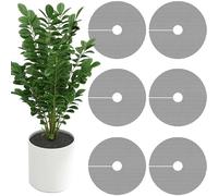 11.8 Inch Plant Pot Grids 6 Pcs Cuttable Planter Soil Covers Round Grid Liner Sheet Plant Protector to Protect Plants from Pet or Babies