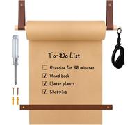 11.8” Kraft Wall Mounted Paper Roll Holder Dispenser Kit with Cutter, Larbeti Butcher Paper Roller Hanger for Offices, Cafés, Kitchens, Restaurants to Create Lists, Memo Board, DIY Painting