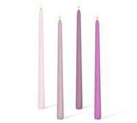 11.81 Inch 4pcs Taper Candles Sticks, Long Tall Thin Candles Smokeless Gradient Color Tapered Candlesticks for Table Home Dinner Wedding Festival (Purple Gradient)