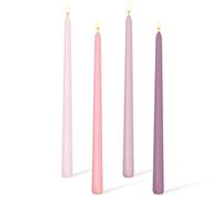 11.81 Inch 4pcs Taper Candles Sticks, Long Tall Thin Candles Smokeless Gradient Color Tapered Candlesticks for Table Home Dinner Wedding Festival (Purple and Pink Gradient)