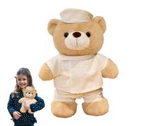 | 11.81 Inches Nurse Bear | Cute Plush Bear Gift with Soft Fabric, Dressed in Nurse Uniform, Ideal for Kids, Get Well Soon Presents, Decorations or Collectibles