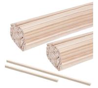 11.81in Wooden Sticks for Crafts - 120 Pieces Craft Building Sticks Bulk | Hand-Carving Wooden Building Rods for Mixing Stirring Paint School Art Class Projects Kids and Adults