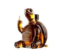 11.8oz / 350ML Whiskey Decanter Bottle, 3D Turtle Wine Decanter Showing Its Middle Finger, Bottle Decoration Personalized Gift for Men, Dad, Husband
