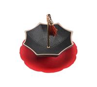 11.8x11cm Ceramic Tea Strainer - Chinese Style Rotating Fine Pore with Saucer | Umbrella-Shaped Loose Leaf Filters | for Kung Fu Coffee Brewing Kitchen Family Dinner Ceremony Business Work