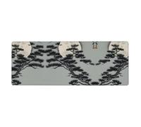 11.8x31.5 inch Extra Large Pine Tree Under The Moon Printed Mouse Pad for RGB Keyboards and Mice, Suitable for Gaming and Office Use.