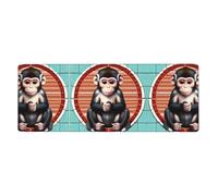 11.8x31.5 inch Extra Large The Silent Monkey Printed Mouse Pad for RGB Keyboards and Mice, Suitable for Gaming and Office Use.