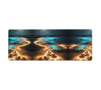 11.8x31.5 inch Extra Large View Under The Moon Printed Mouse Pad for RGB Keyboards and Mice, Suitable for Gaming and Office Use.
