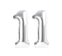 11 Balloon Number for One Birthday, Silver Balloon Numbers 40 Inch for Baby Shower, Big Baloon for 11 Frozen Birthday Wedding Anniversaries Party