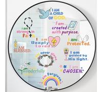 11 Bible-Inspired Affirmation Mirror Stickers | Reusable Static Decals with Faith-Based Quotes | Inspirational Mirror & Window Decor | Christian Gift for Women & Teen Girls | Self-Love & Motivation
